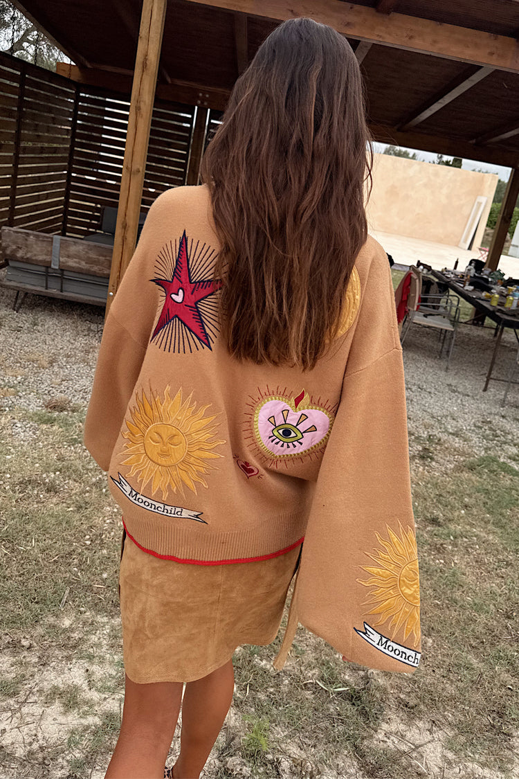 NEVER FULLY DRESSED Camel Mystical Cardigan