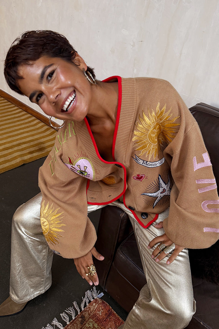NEVER FULLY DRESSED Camel Mystical Cardigan