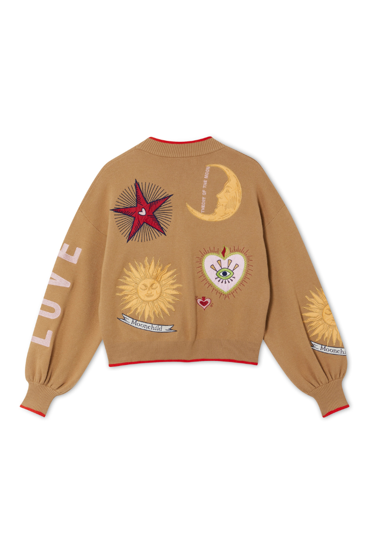NEVER FULLY DRESSED Camel Mystical Cardigan