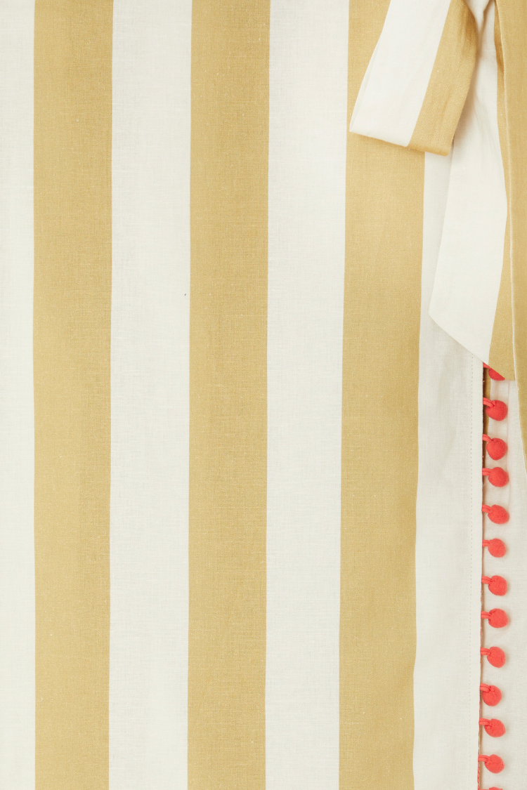 NEVER FULLY DRESSED Camel Stripe Jaspre Skirt