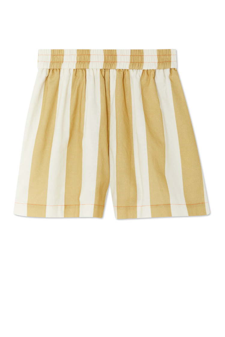 NEVER FULLY DRESSED Camel Stripe Elissa Shorts