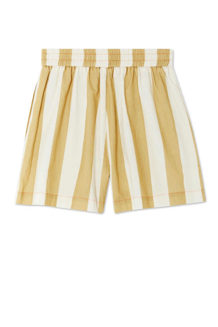 NEVER FULLY DRESSED Camel Stripe Elissa Shorts