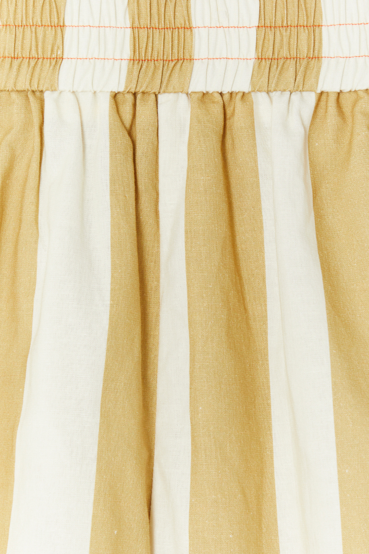 NEVER FULLY DRESSED Camel Stripe Elissa Shorts