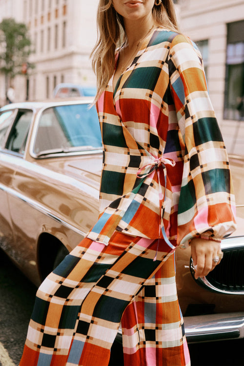  Check Oversized Wrap Top