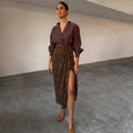NEVER FULLY DRESSED Leopard Sheer Jaspre Skirt