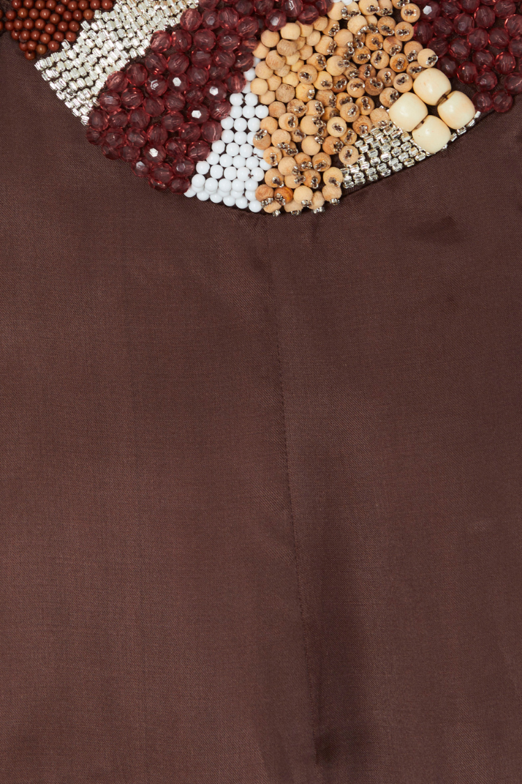 NEVER FULLY DRESSED Chocolate Beaded Allegra Dress