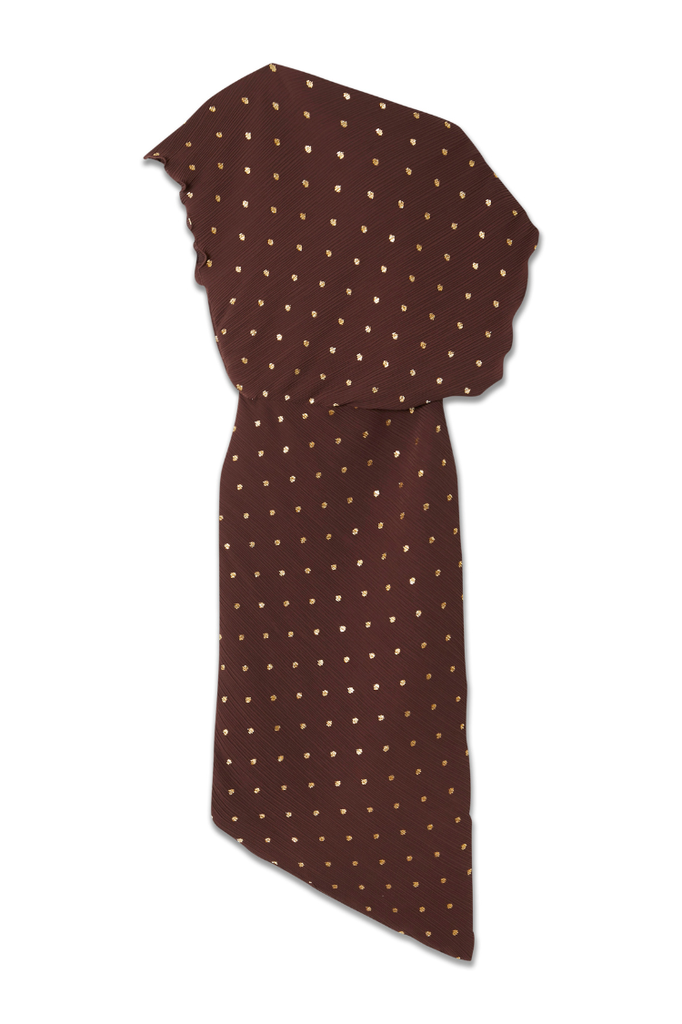 NEVER FULLY DRESSED Chocolate Plisse Desiree Dress Petite