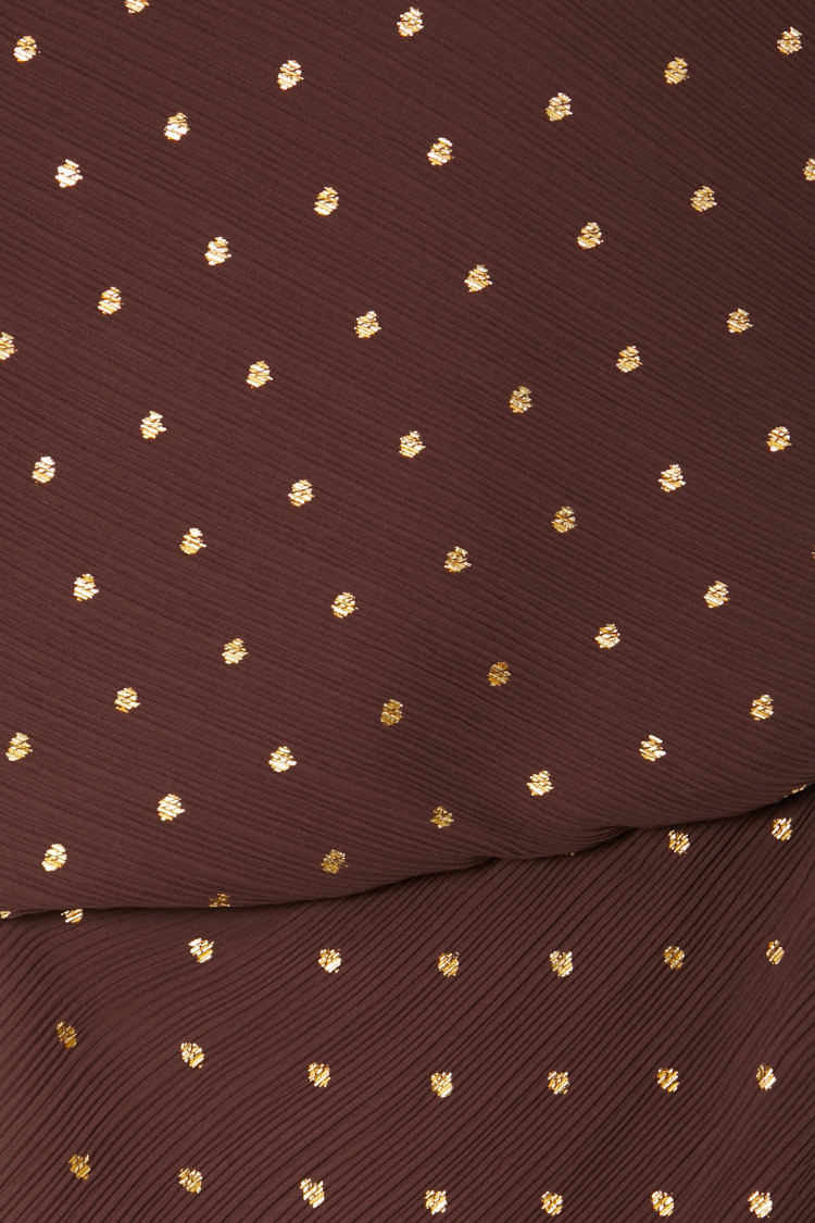 NEVER FULLY DRESSED Chocolate Plisse Desiree Dress Petite