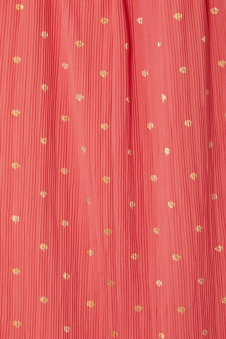 NEVER FULLY DRESSED Coral Plisse Tilly Dress