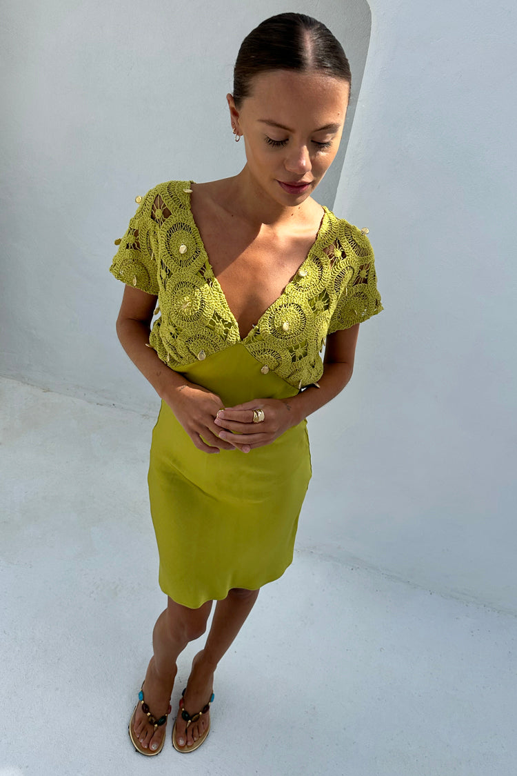  Green Shell Mini Elodie Dress