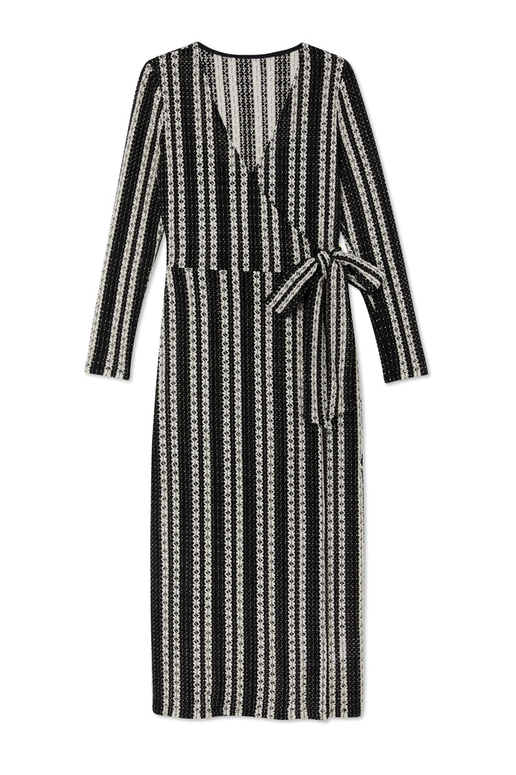 NEVER FULLY DRESSED Crochet Wrap Dress