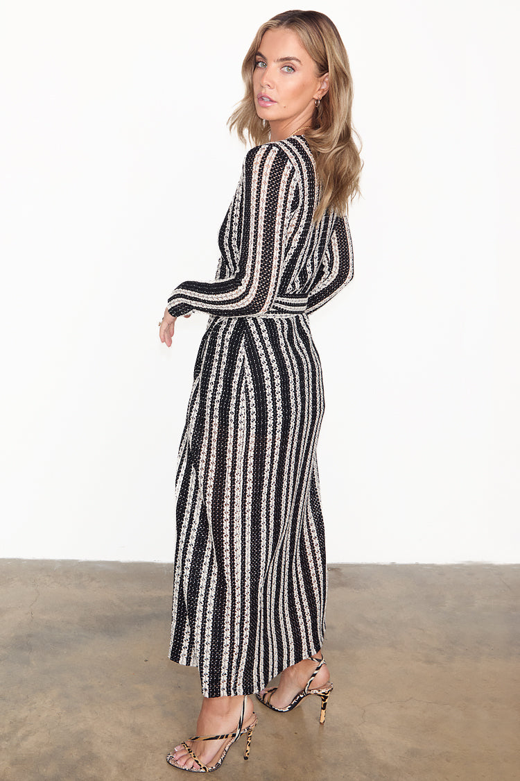 NEVER FULLY DRESSED Crochet Wrap Dress