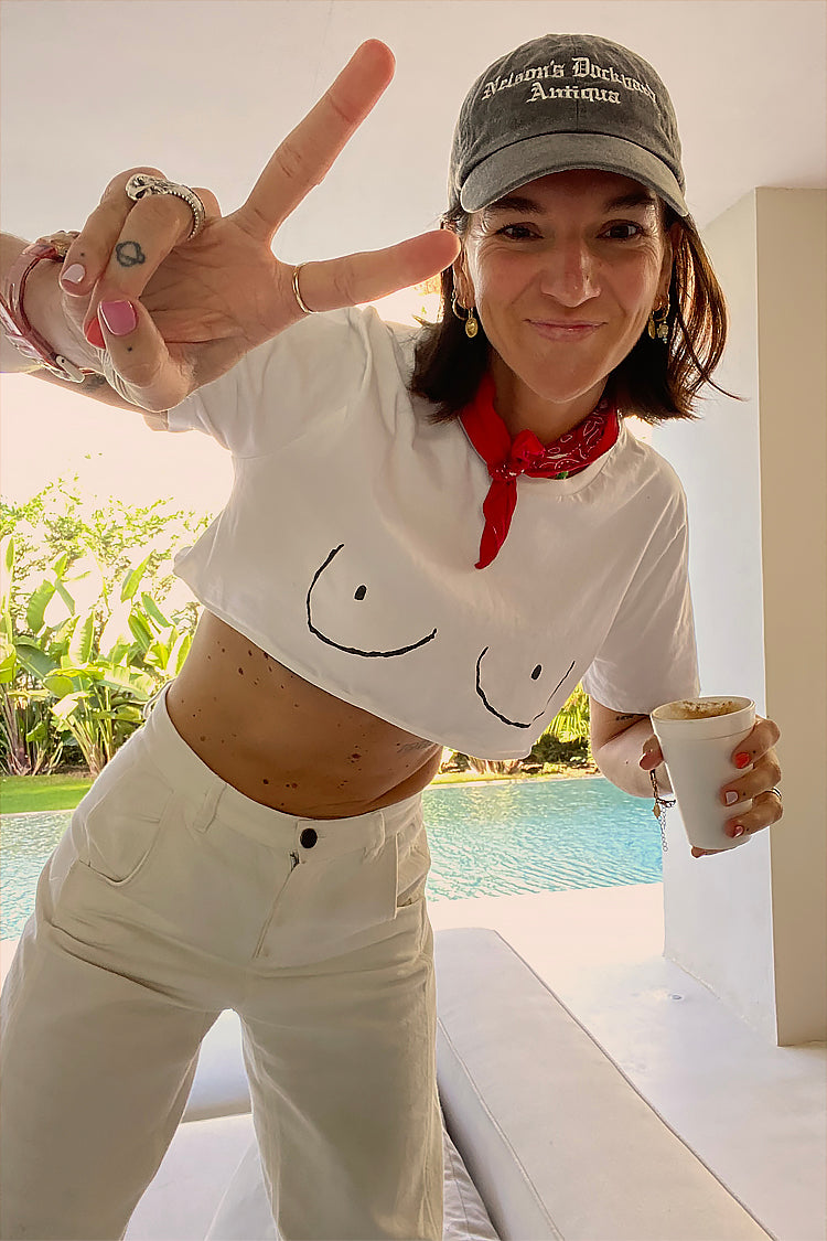 NEVER FULLY DRESSED Boob Crop T-shirt