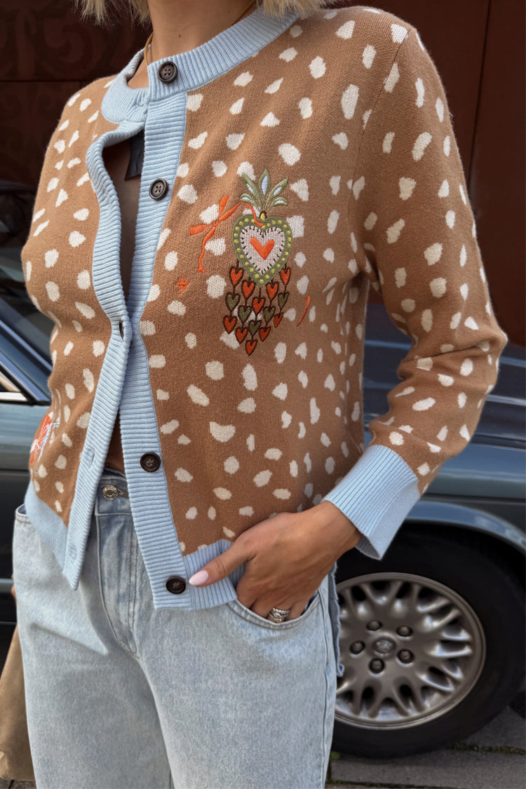 NEVER FULLY DRESSED Deer Print Hollie Cardigan