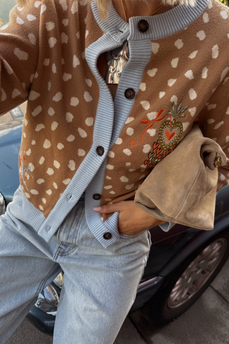 NEVER FULLY DRESSED Deer Print Hollie Cardigan