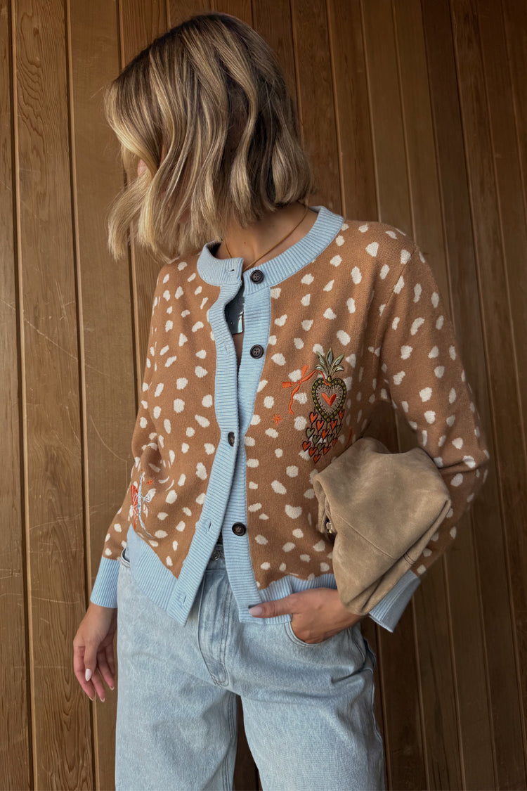 NEVER FULLY DRESSED Deer Print Hollie Cardigan