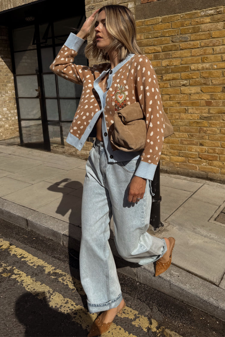 NEVER FULLY DRESSED Deer Print Hollie Cardigan