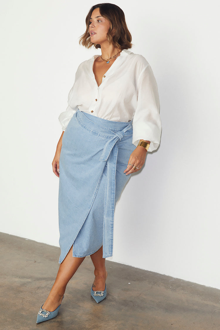 NEVER FULLY DRESSED Denim Jaspre Skirt Petite