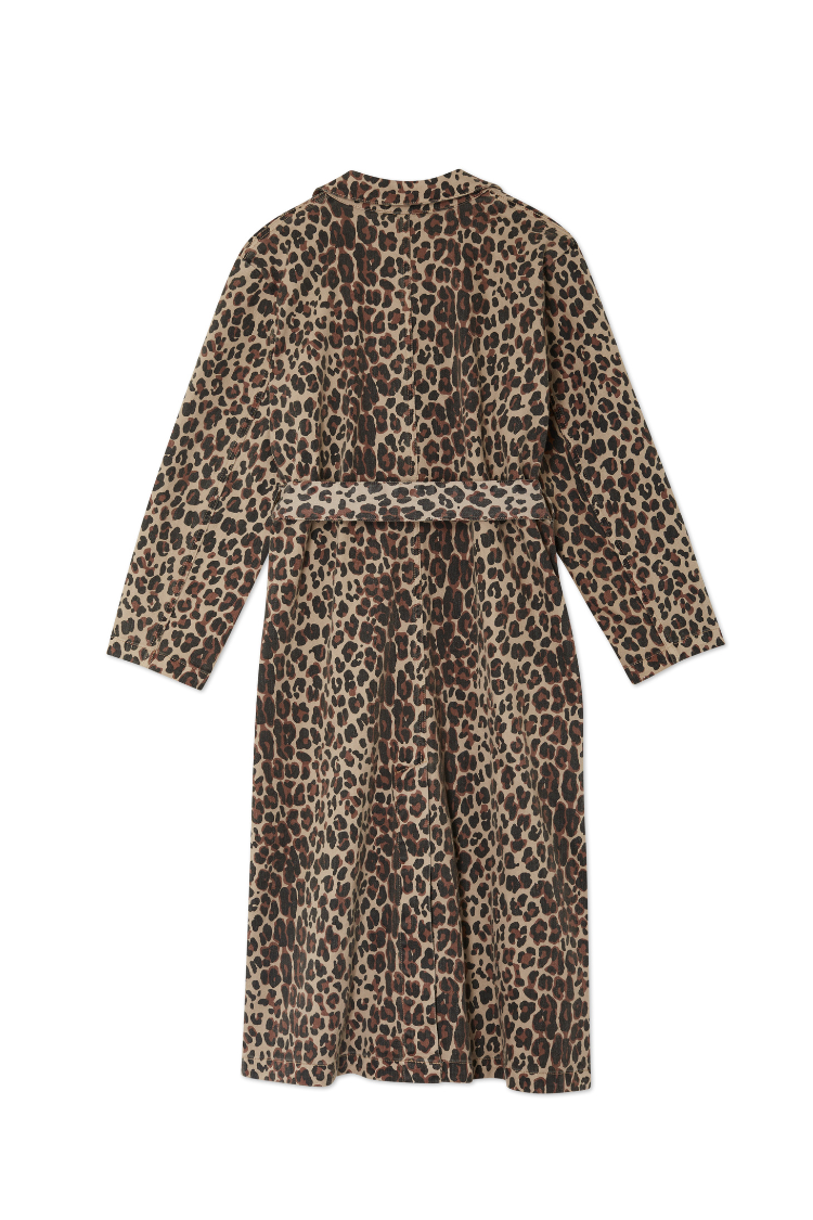 NEVER FULLY DRESSED Lucia Leopard Denim 55 Coat Petite