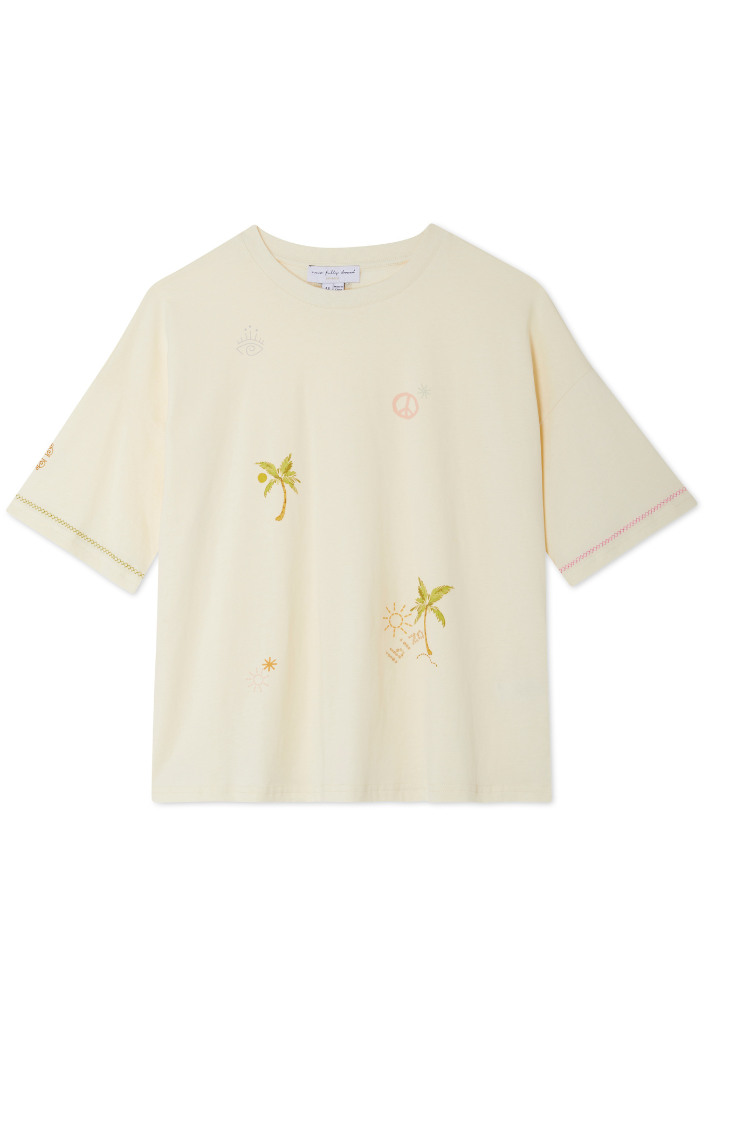 NEVER FULLY DRESSED Ecru Ibiza T-shirt
