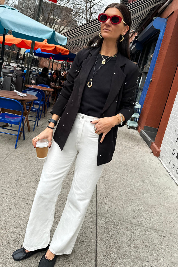 NEVER FULLY DRESSED Ecru Scallop Detail Jeans