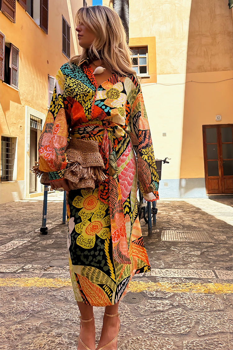 NEVER FULLY DRESSED Fiji Midi Jaspre Wrap Skirt