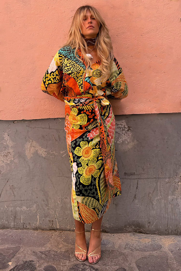 NEVER FULLY DRESSED Fiji Midi Jaspre Wrap Skirt