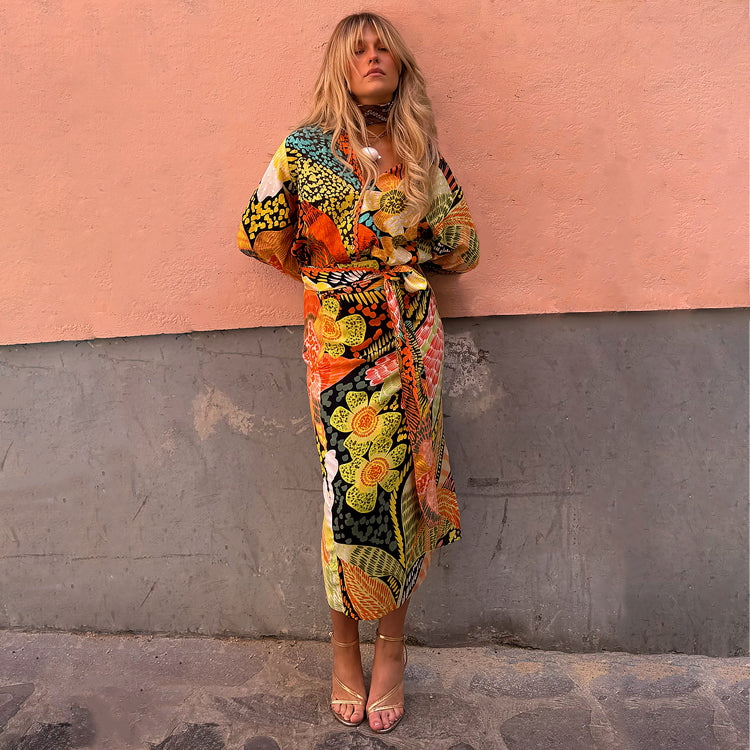 NEVER FULLY DRESSED Fiji Midi Jaspre Wrap Skirt