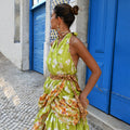 NEVER FULLY DRESSED Floral And Leopard Matilda Wrap Dress Petite