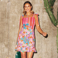  Floral Mykonos Cotton Linen Dress