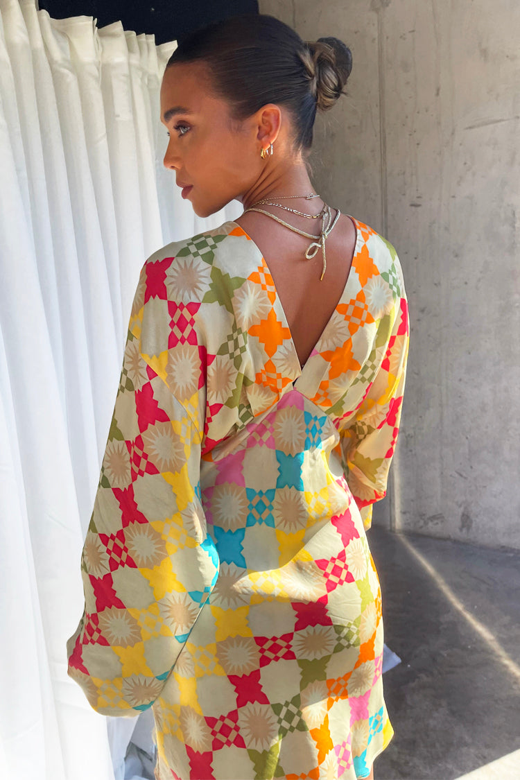 NEVER FULLY DRESSED Pastel Geo Mini Emma Dress
