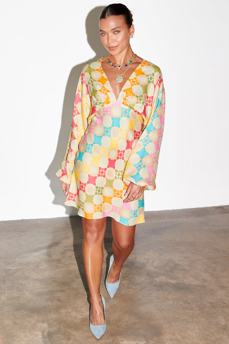 NEVER FULLY DRESSED Pastel Geo Mini Emma Dress