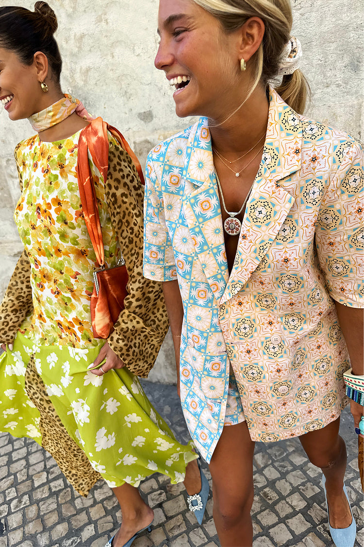 NEVER FULLY DRESSED Pastel Geo Clash Margo Blazer