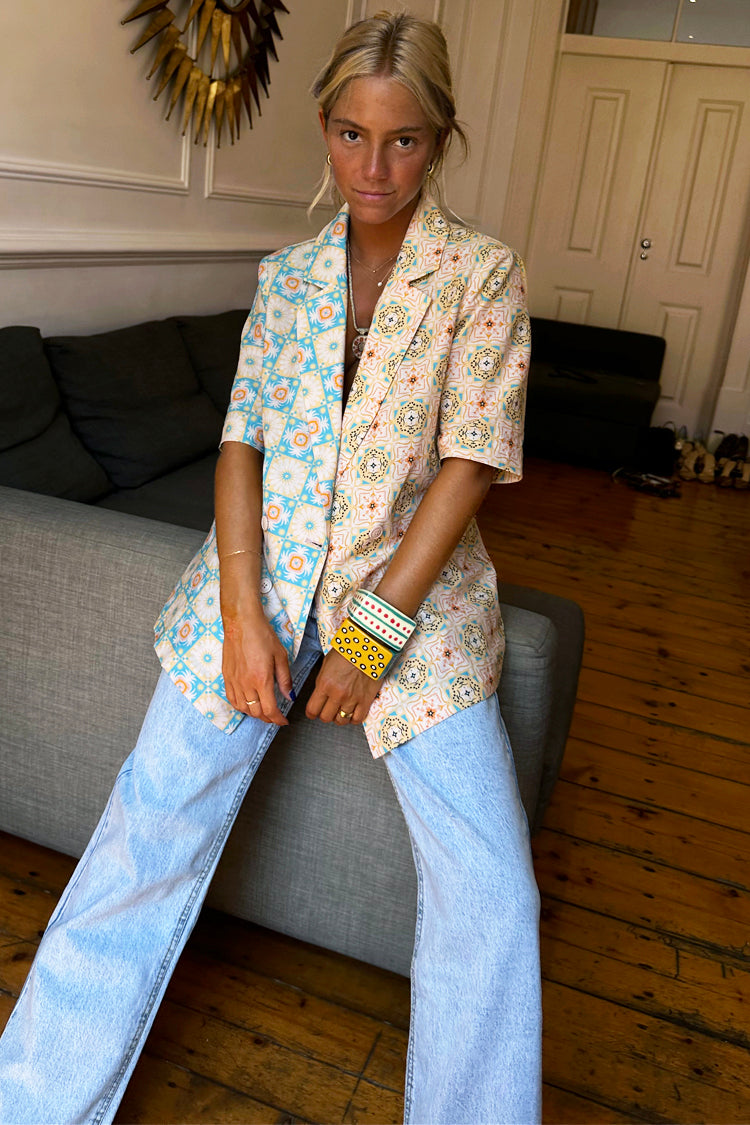 NEVER FULLY DRESSED Pastel Geo Clash Margo Blazer