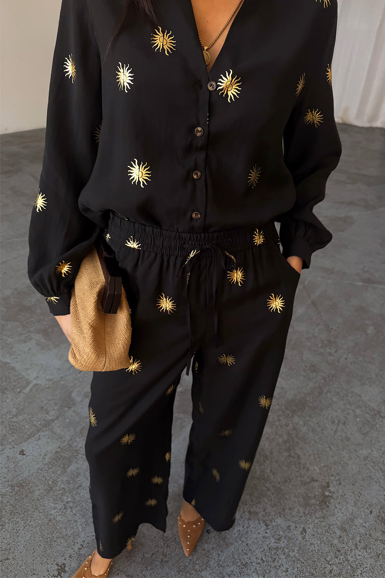 NEVER FULLY DRESSED Gold Sun Elissa Trousers Petite
