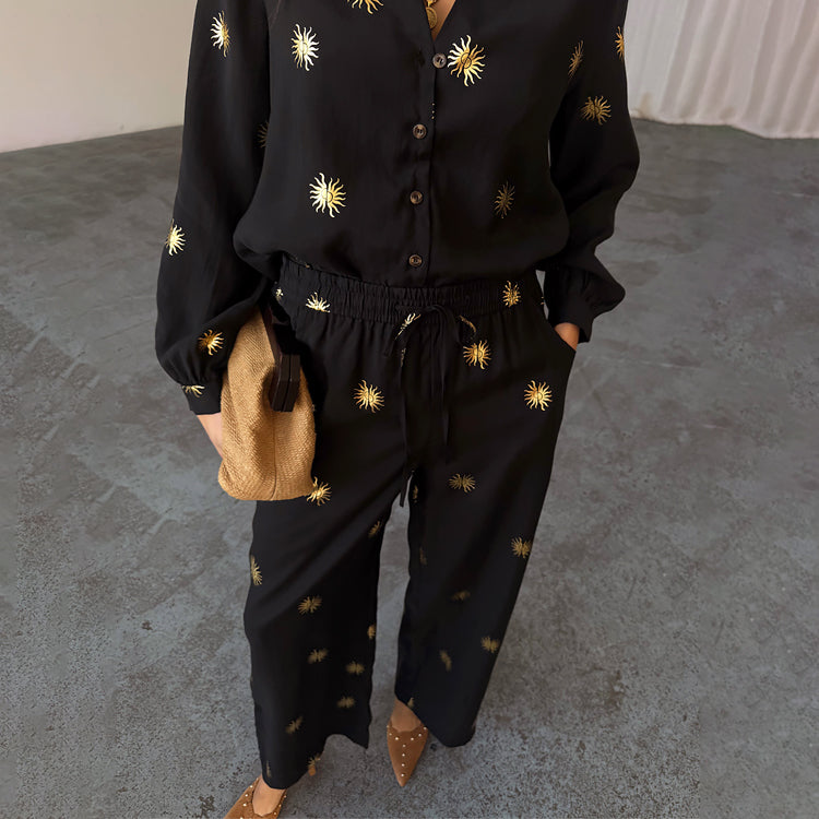 NEVER FULLY DRESSED Gold Sun Elissa Trousers Petite
