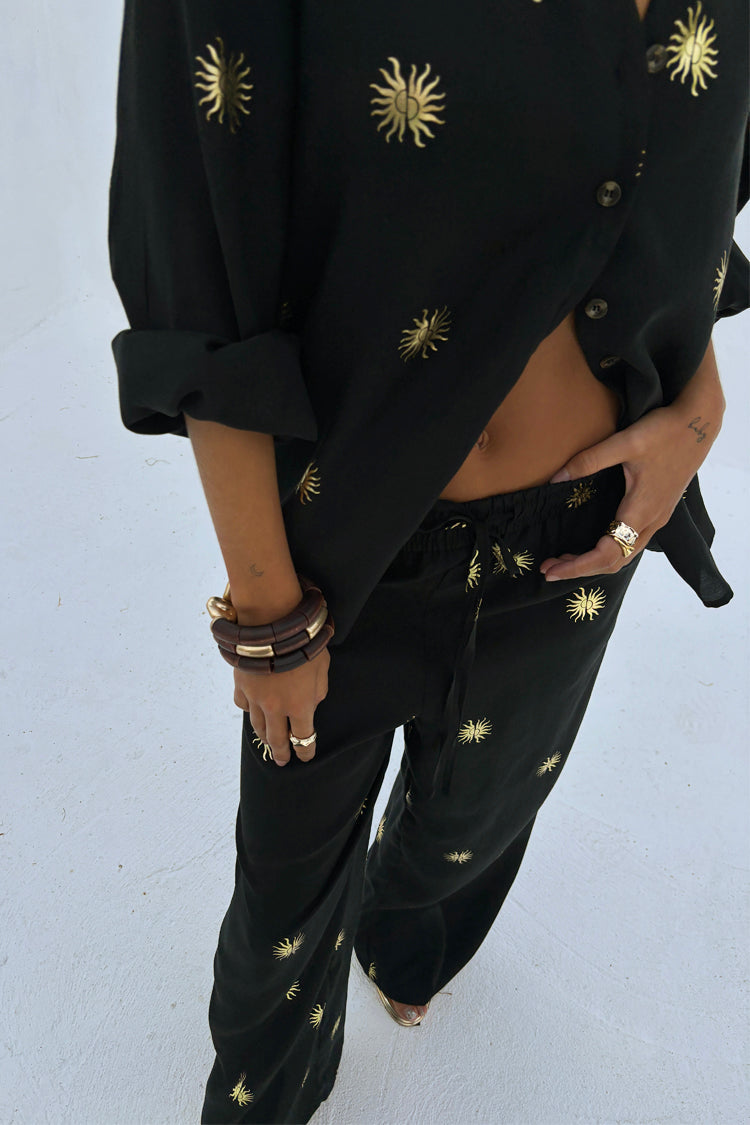 NEVER FULLY DRESSED Gold Sun Elissa Trousers Petite