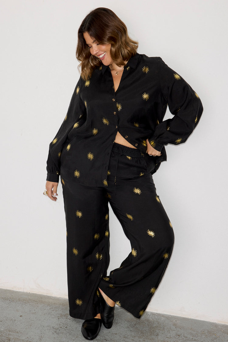 NEVER FULLY DRESSED Gold Sun Elissa Trousers Petite