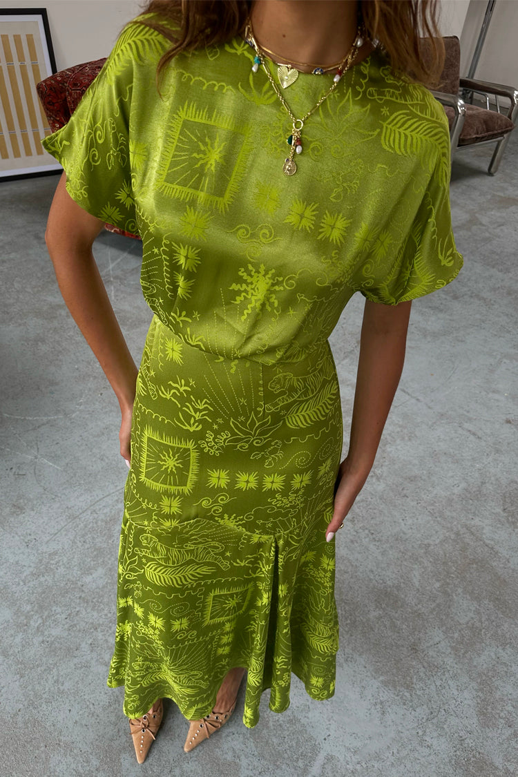 NEVER FULLY DRESSED Lime Safari Erin Dress Petite