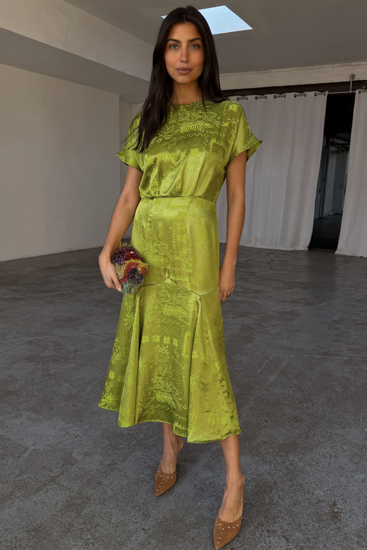 NEVER FULLY DRESSED Lime Safari Erin Dress Petite