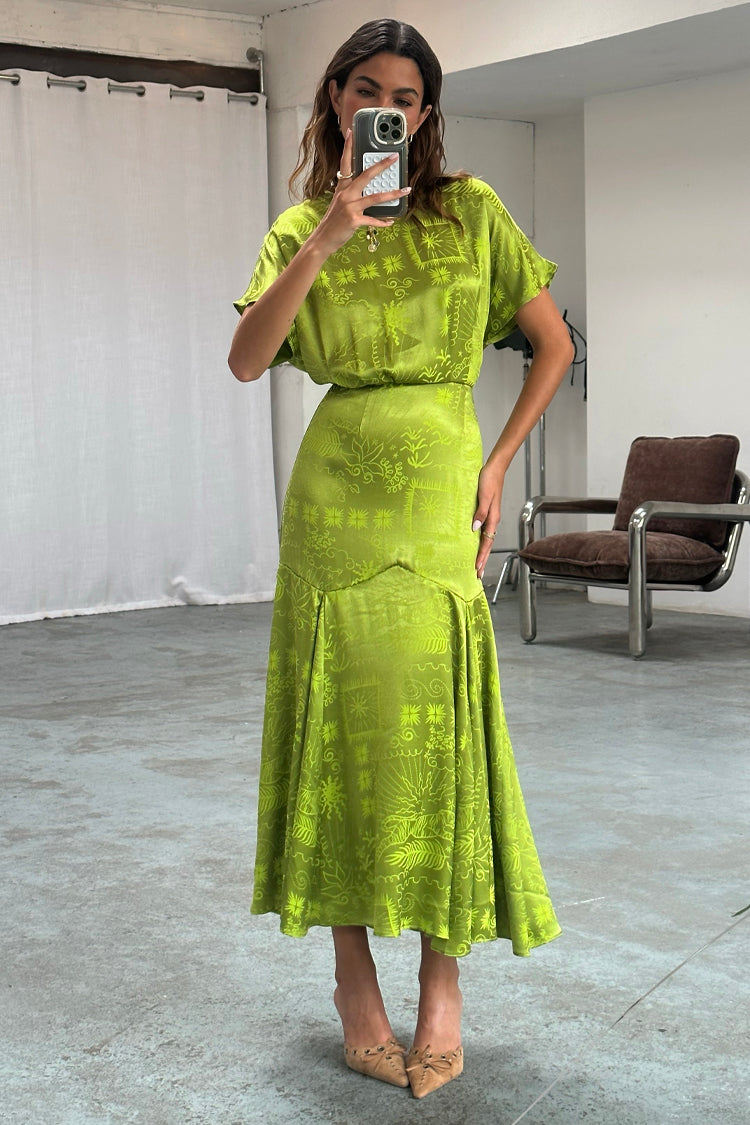 NEVER FULLY DRESSED Lime Safari Erin Dress Petite