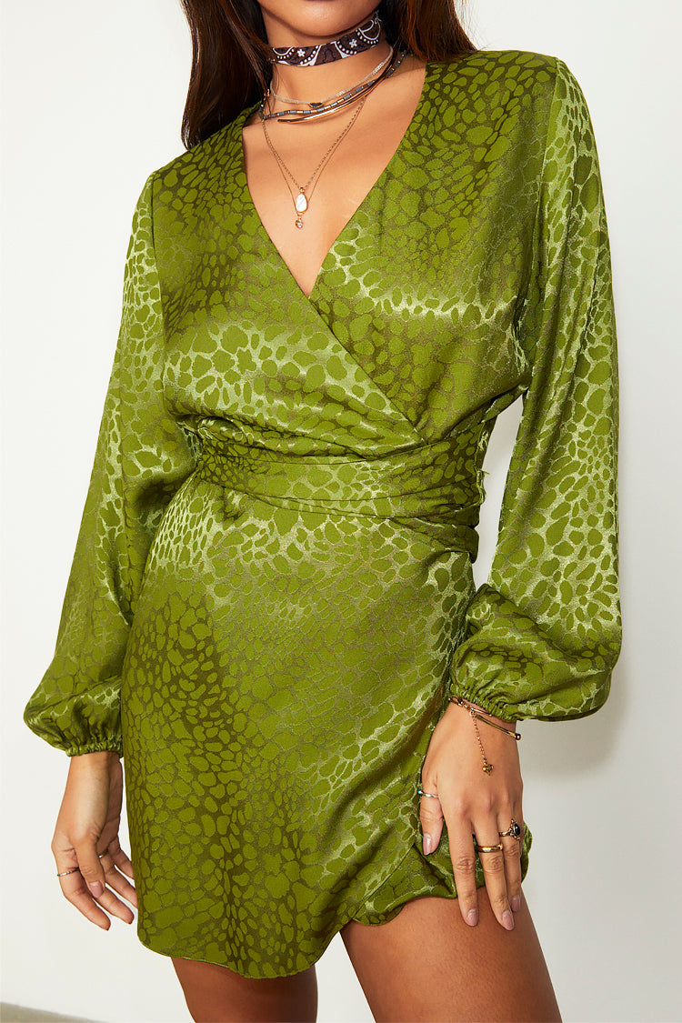 NEVER FULLY DRESSED Green Jacquard Mini Vienna Dress Petite