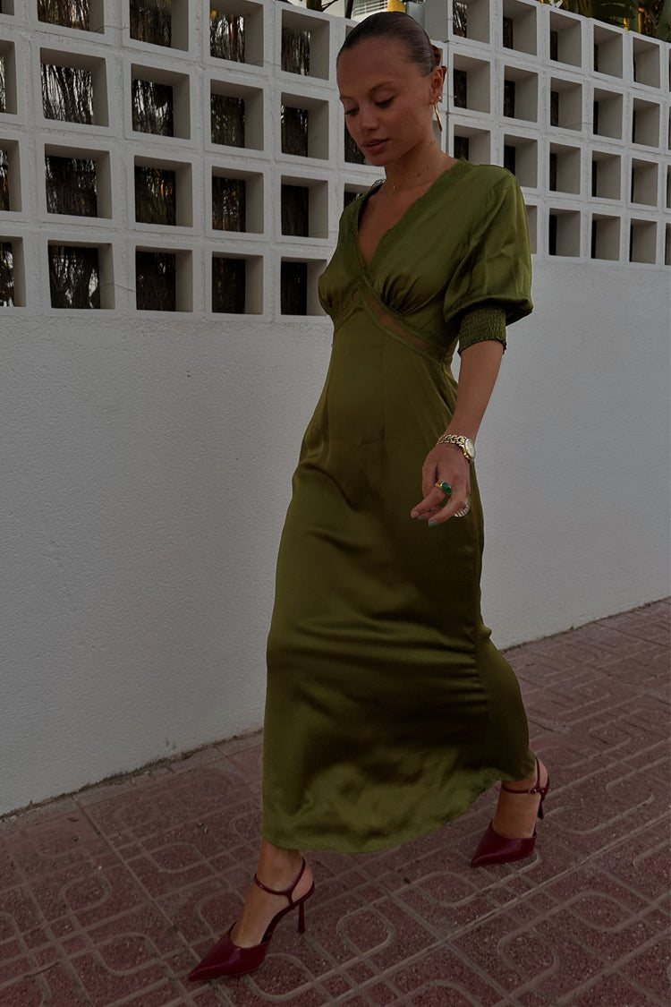 NEVER FULLY DRESSED Olive Lace May Dress