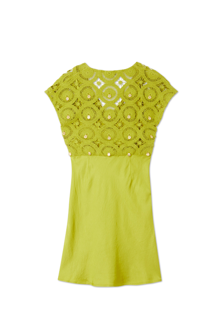  Green Shell Mini Elodie Dress