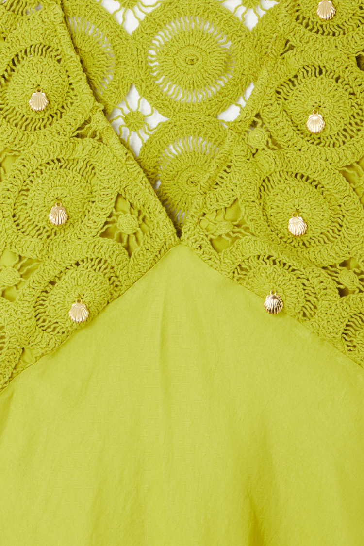  Green Shell Mini Elodie Dress