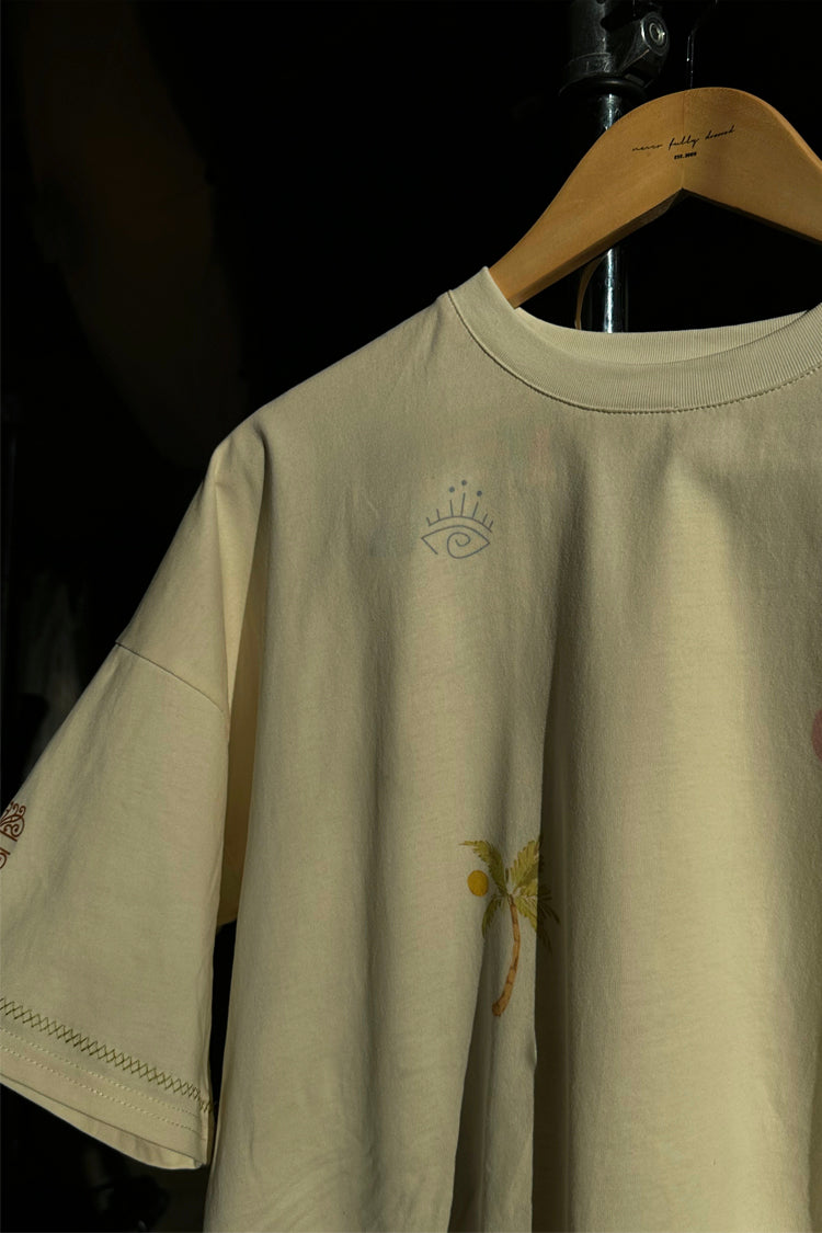 NEVER FULLY DRESSED Ecru Ibiza T-shirt