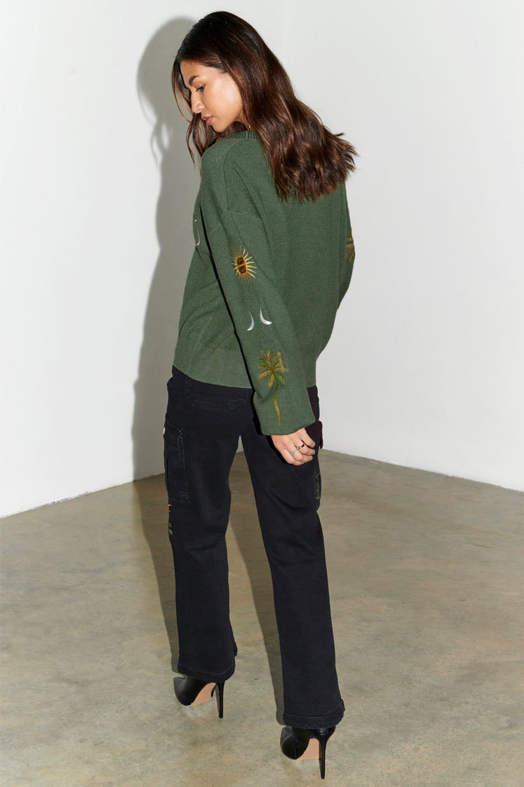 NEVER FULLY DRESSED Khaki Running Wild Cardigan
