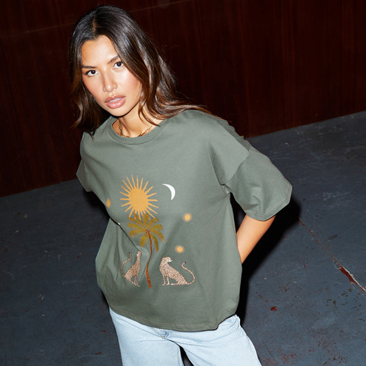 NEVER FULLY DRESSED Khaki Running Wild T-Shirt