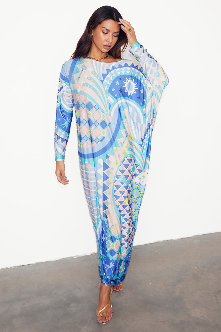 NEVER FULLY DRESSED Blue Tropical Lagoon Jem Dress