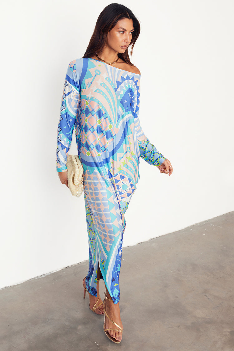 NEVER FULLY DRESSED Blue Tropical Lagoon Jem Dress
